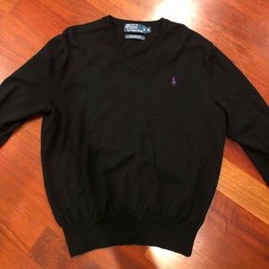 Ralph Lauren Black Vneck Sweater